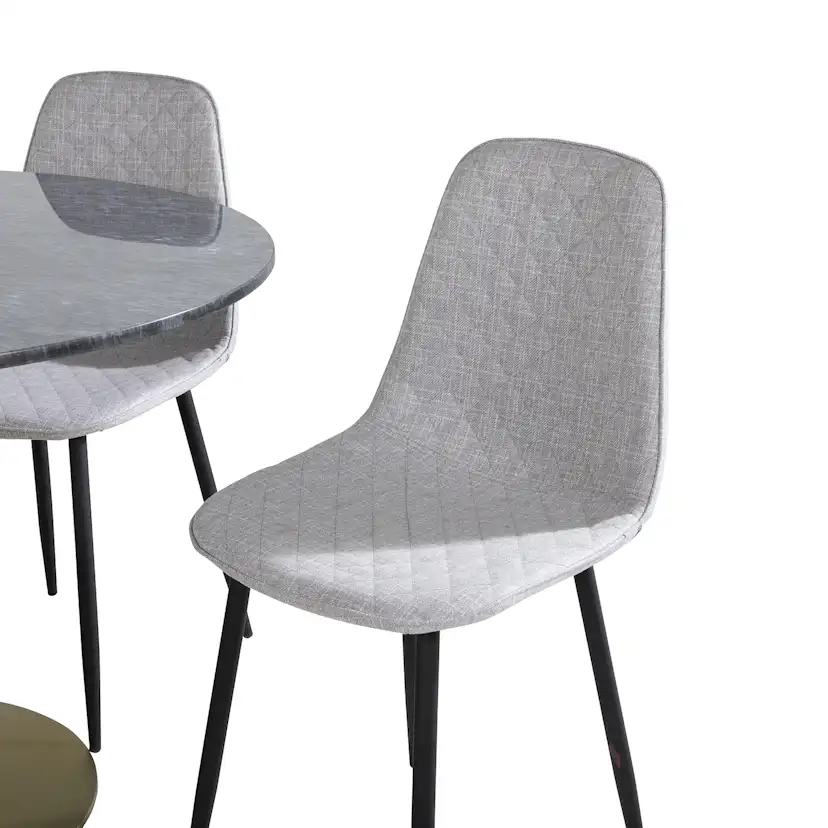 Spisegruppe Venture Home Estelle med 4 Phoi Stoler Polyester