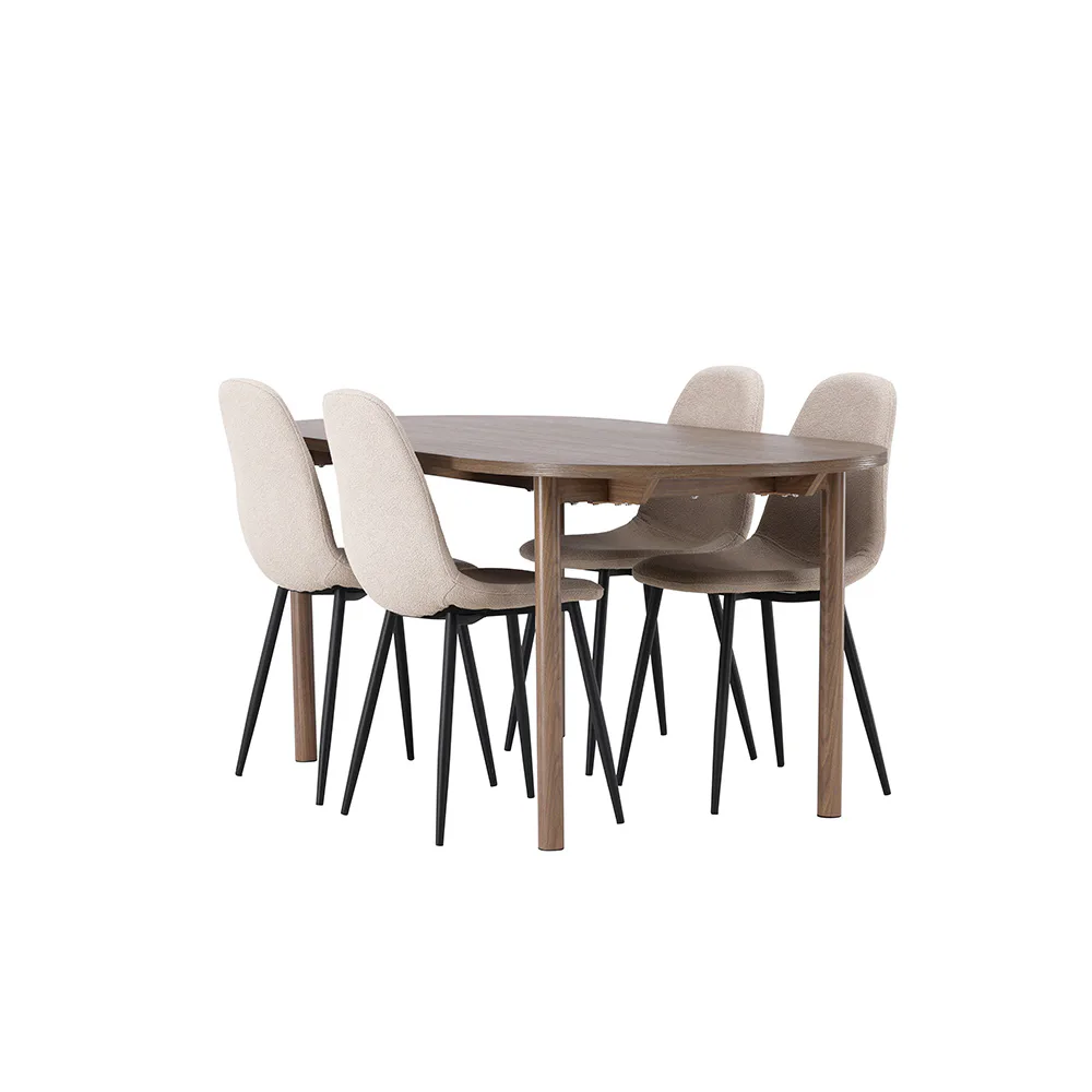 Spisegruppe Venture Home Andy med 4 Polar Stoler