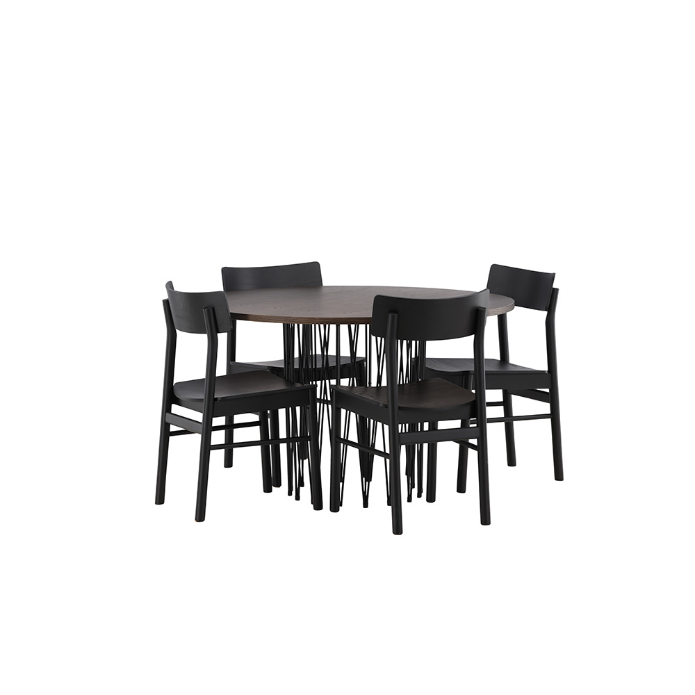 Spisegruppe furniture/fashion Stone med 4 Montros Stoler