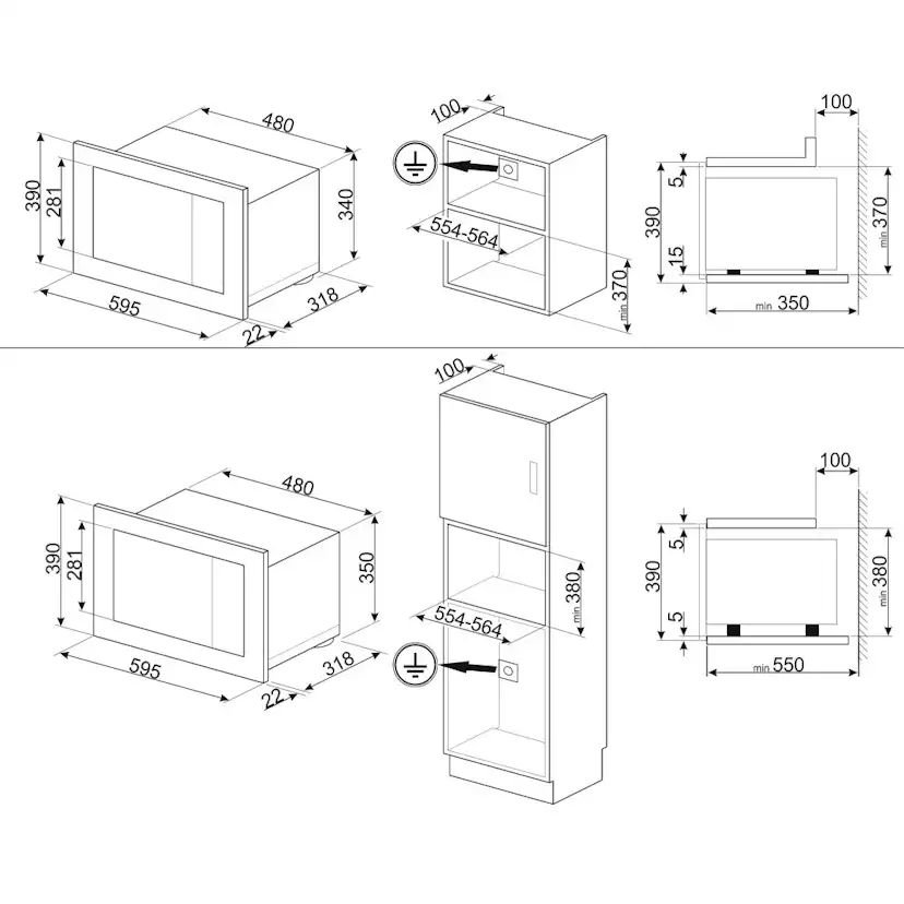Ovn- og Mikrobølgepakke Smeg SF6301TVX + FMI320X2