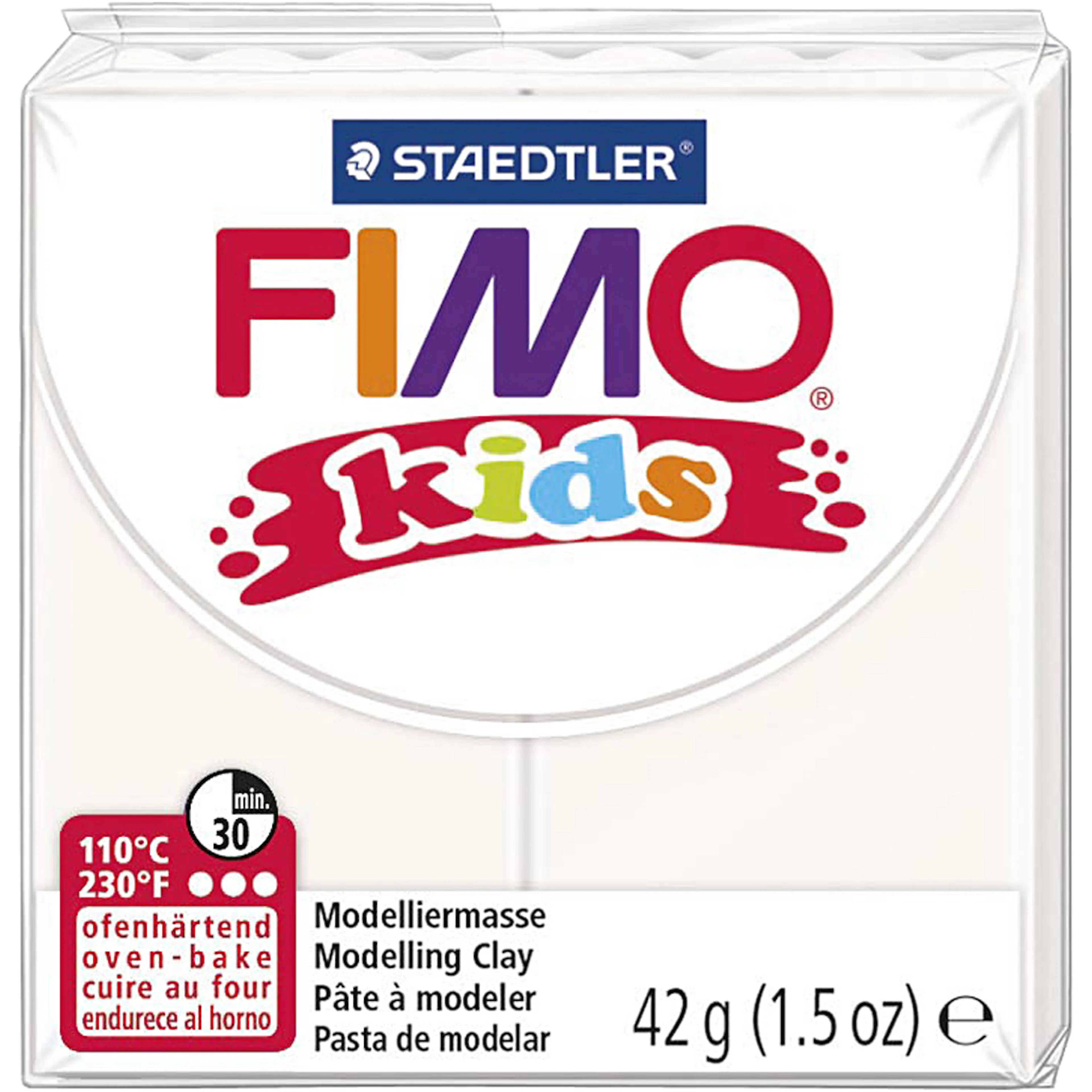 FIMO® Kids Clay, vit, 42 g/ 1 förp. Hvit