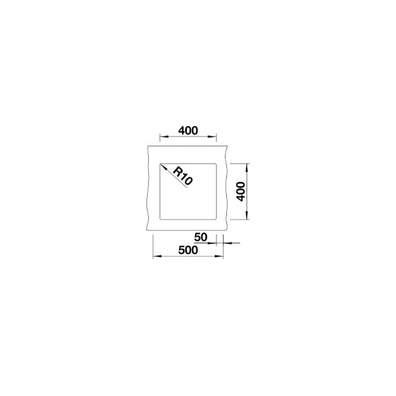 BLANCO SUBLINE 400-U SILGRANIT® INFINO - VIT Hvit, Undermontering