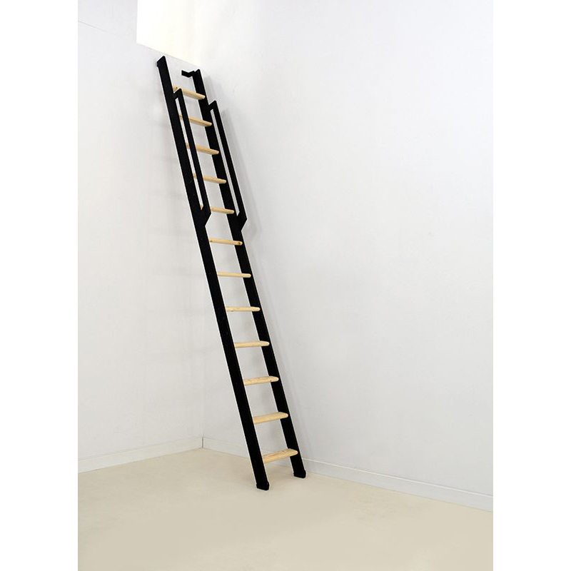 Strong ihopskjutbar lofttrappa 10 steg Sort, 10 trinn
