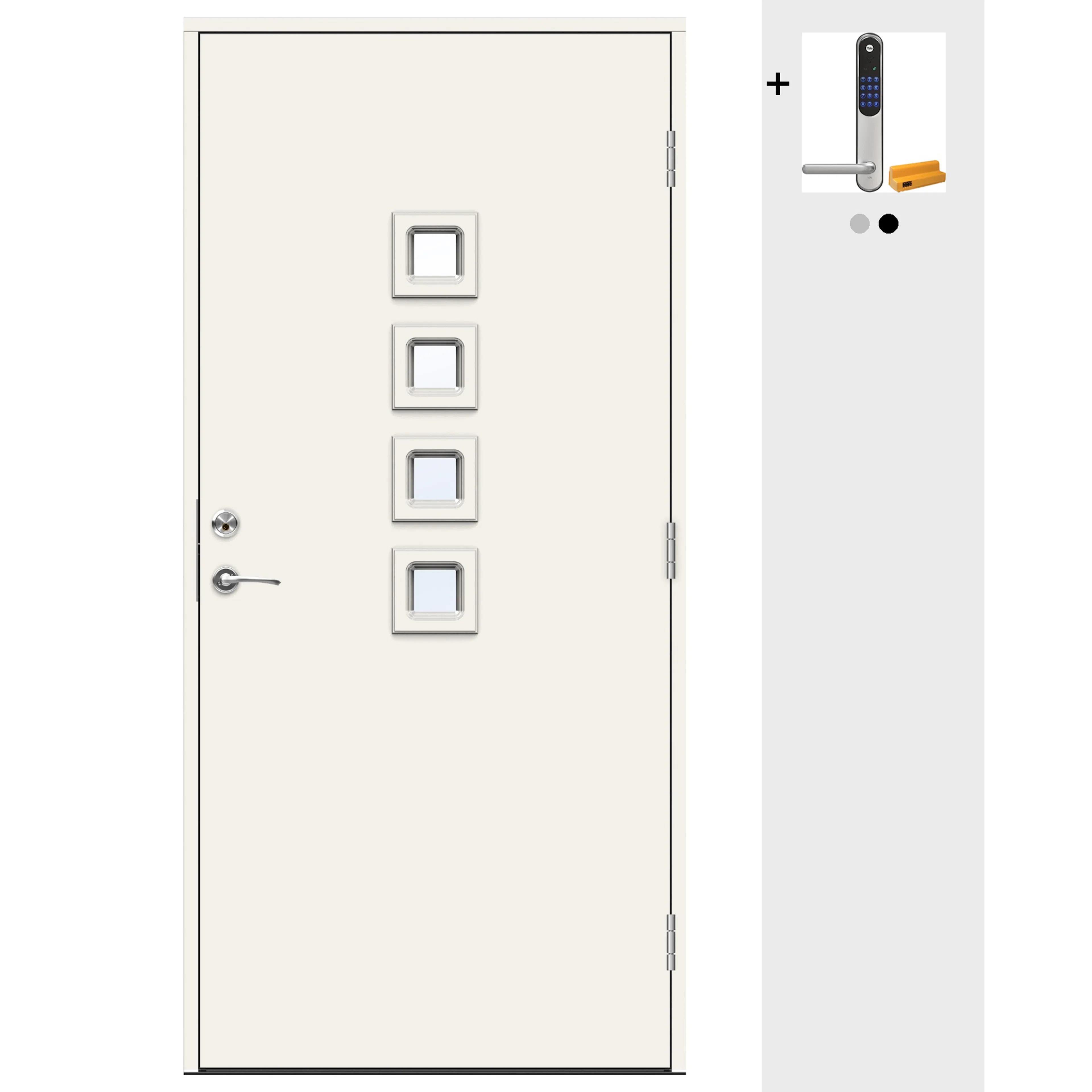 Ytterdør Swedoor Advance-Line Nordic Oslo med Yale Doorman Classic Home