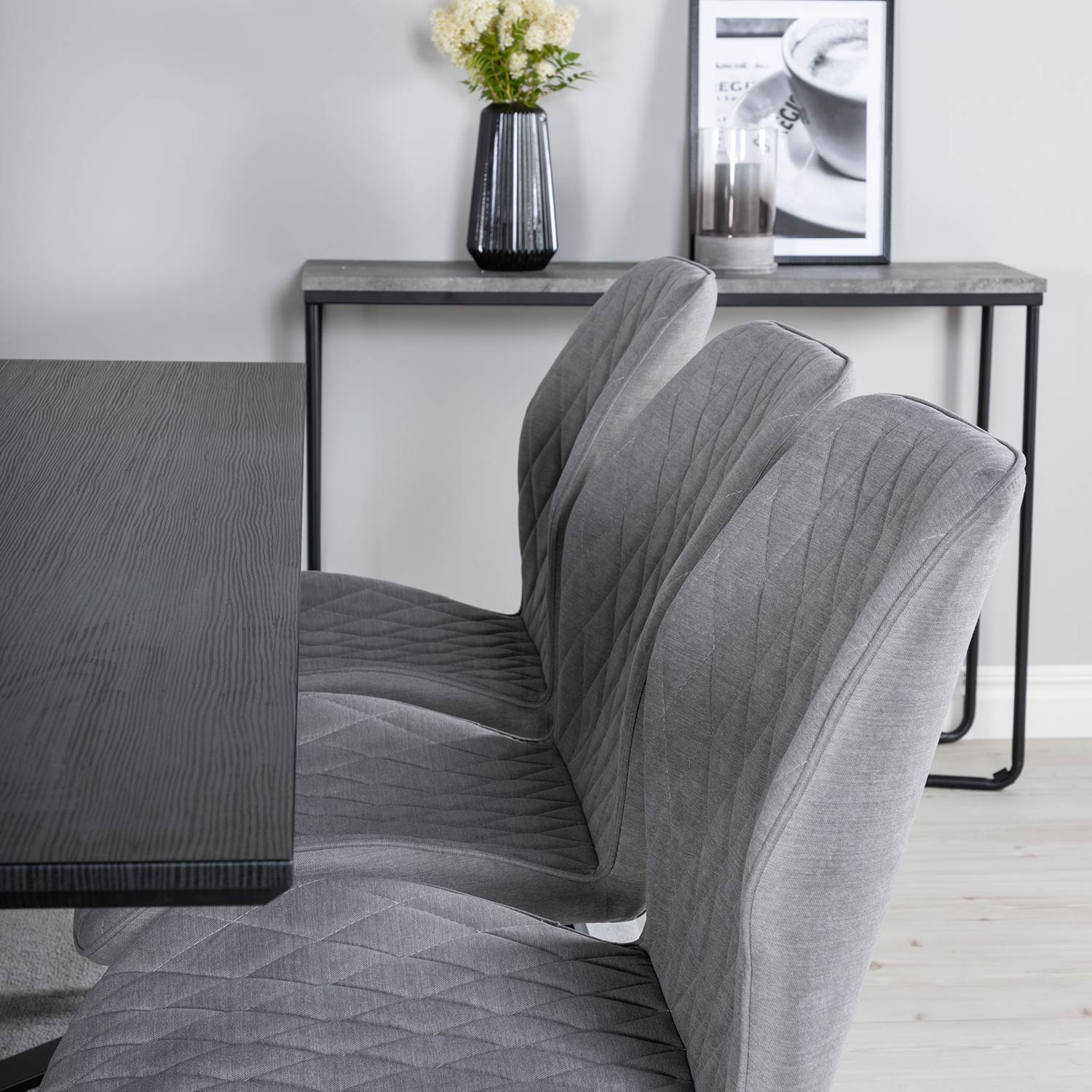 Spisegruppe Venture Home Madde med 6 Geneva Stoler