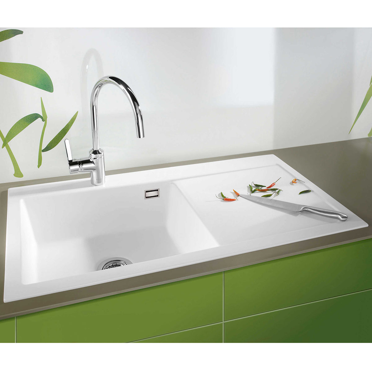 Oppvaskbenk Lavabo Mera 100 SL Keramikk