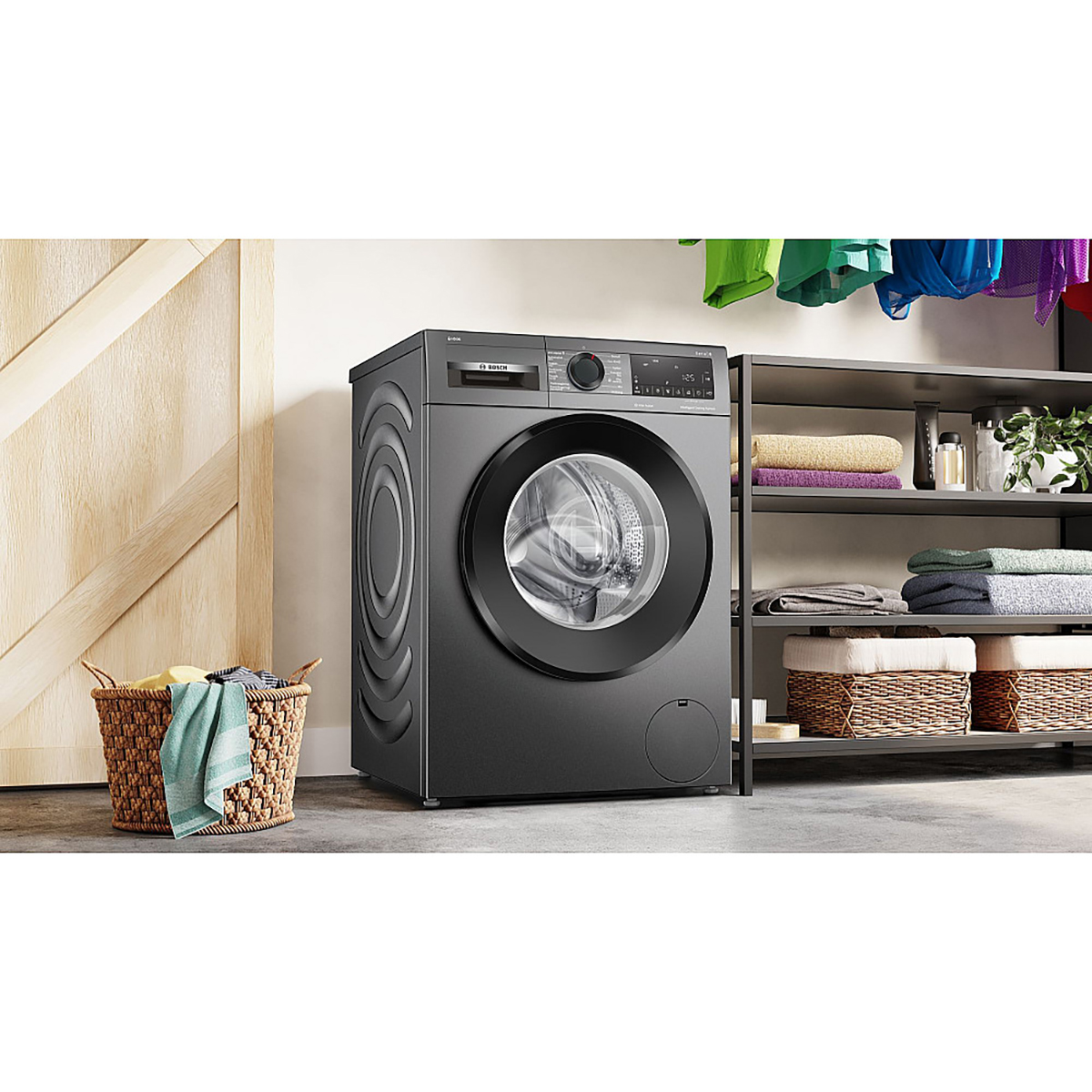 Frontmatet Vaskemaskin Bosch WGG244RFSN Serie 6 i-DOS Rustfri