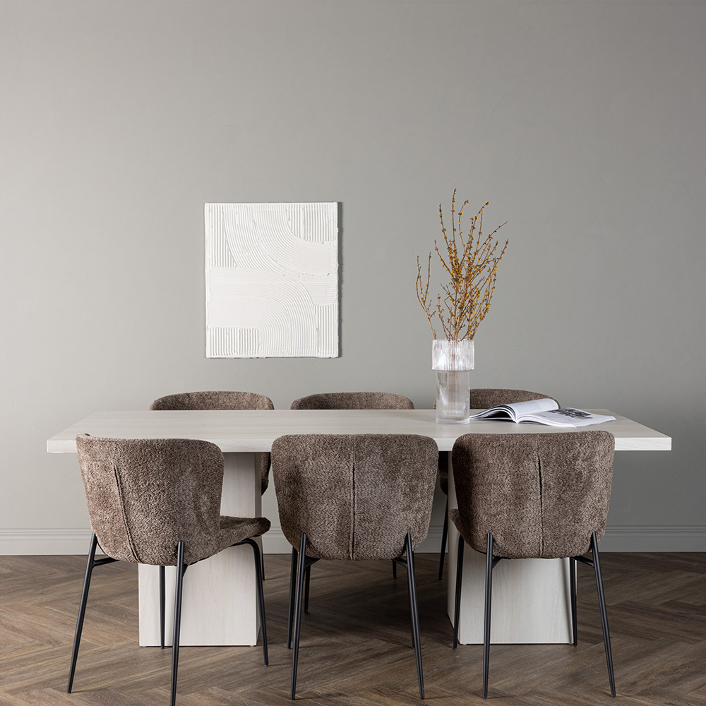 Spisegruppe Venture Home Olga med 6 stk Modesto Stoler
