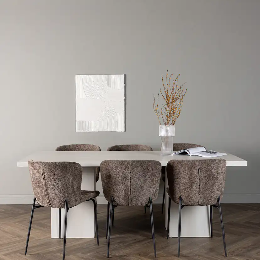 Spisegruppe Venture Home Olga med 6 stk Modesto Stoler