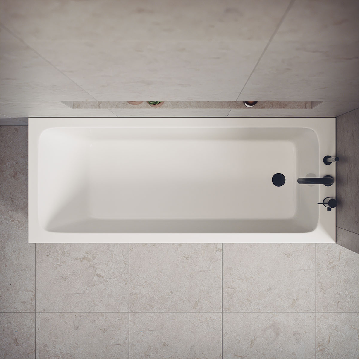 Saltholmen 1800x800x590 Vit Nordurit Liksidig Enkel rygglutn 1800x800x590 mm Hvit Nordurit Likesidet Enkel