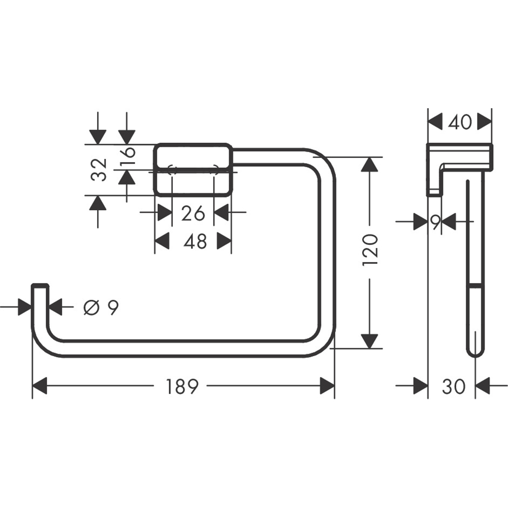 Håndkleholder Hansgrohe AddStoris 41754