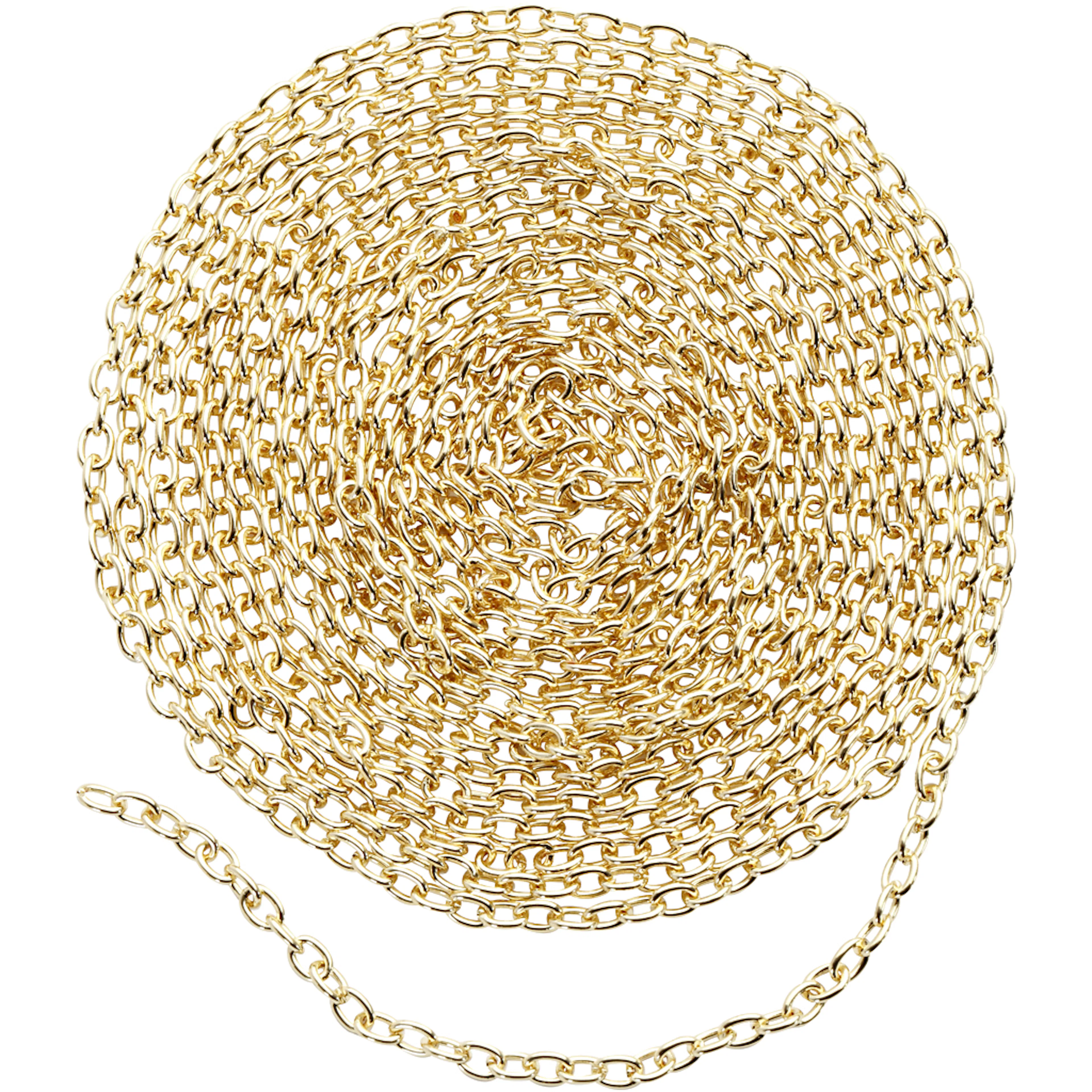 Kedja, förgylld, B: 2 mm, 2 m/ 1 förp. 2 m