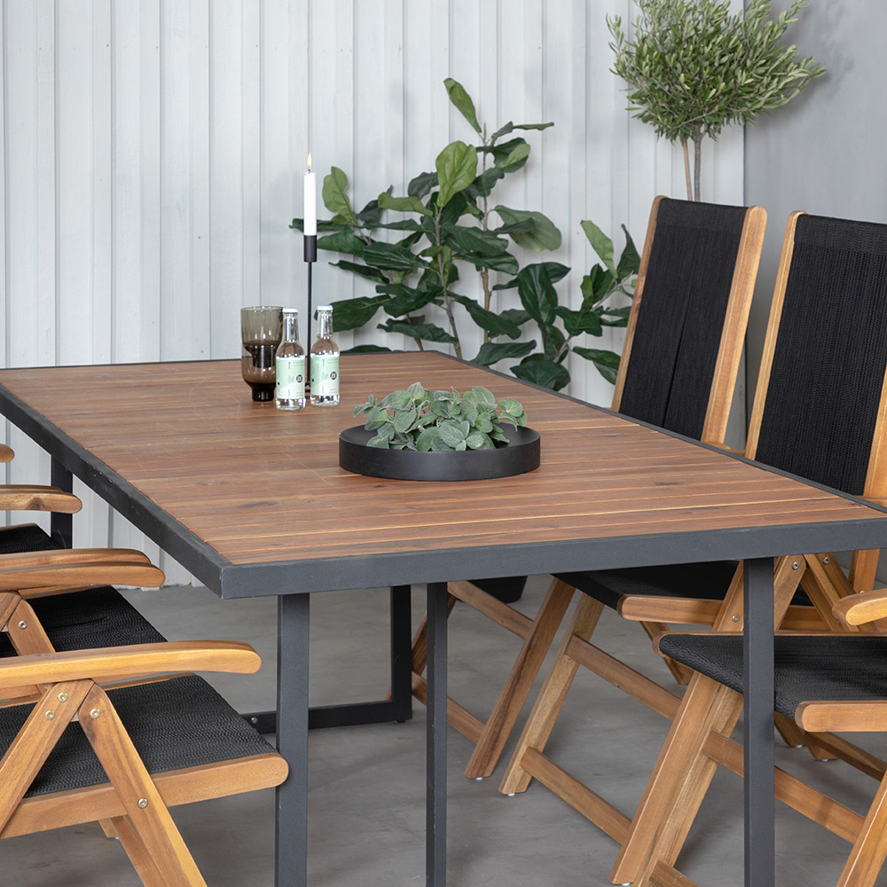 Spisegruppe Venture Home King med 6 Lumi Sammenleggbara Spisestoler