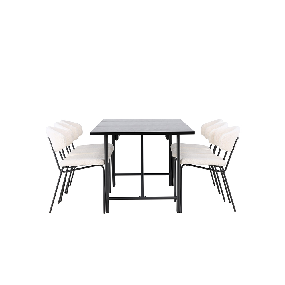 Spisegruppe Venture Home Astrid med 6 Chico Stoler