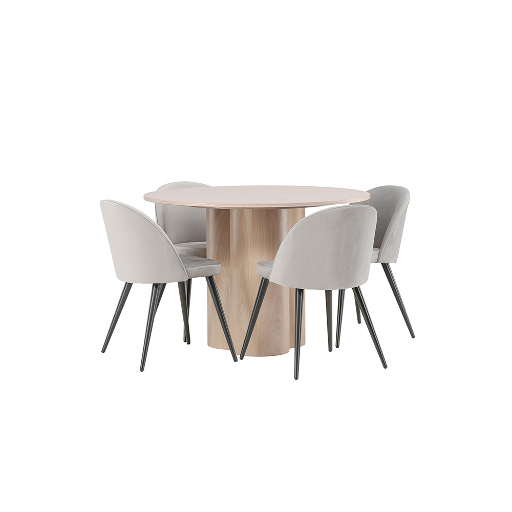 Spisegruppe Venture Home Olivia med 4 Velvet Stoler