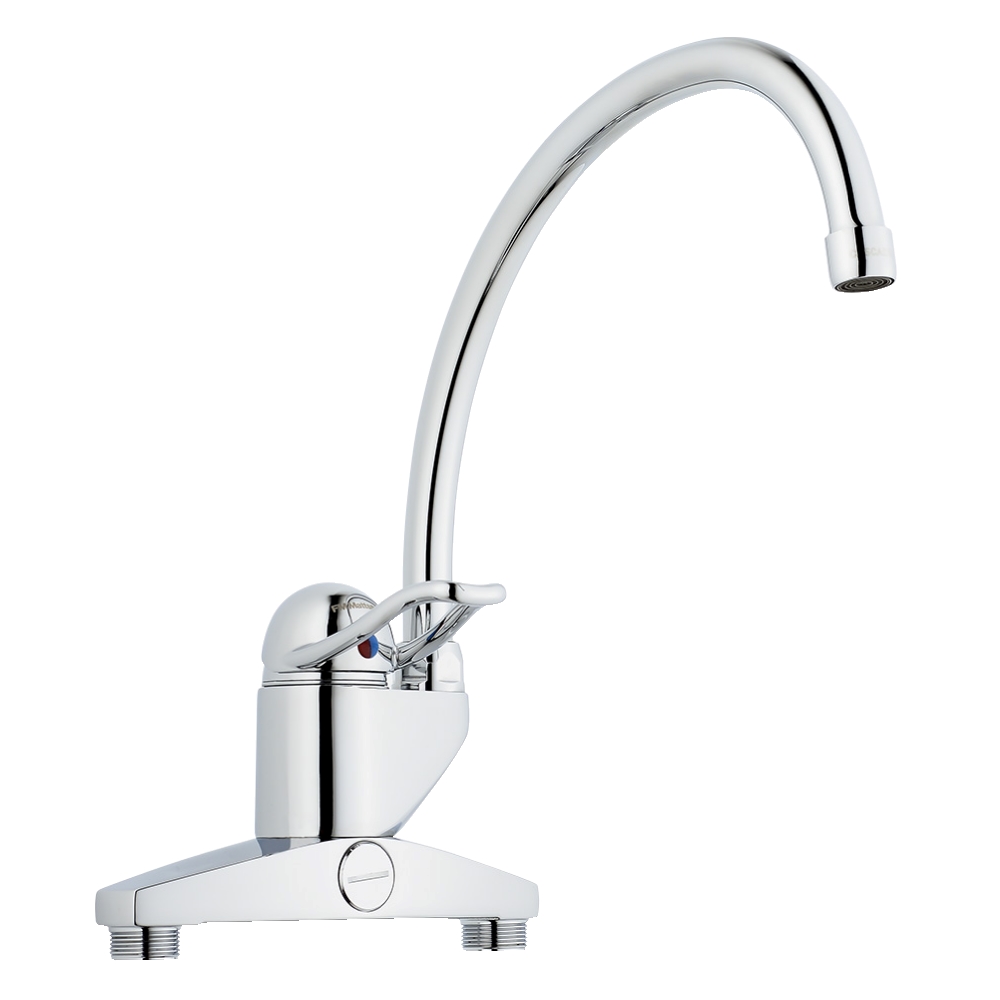 K&ouml;ksblandare FM Mattsson 9000 H&ouml;g Blandare Krom med Sv&auml;ngbar Pip 340 mm