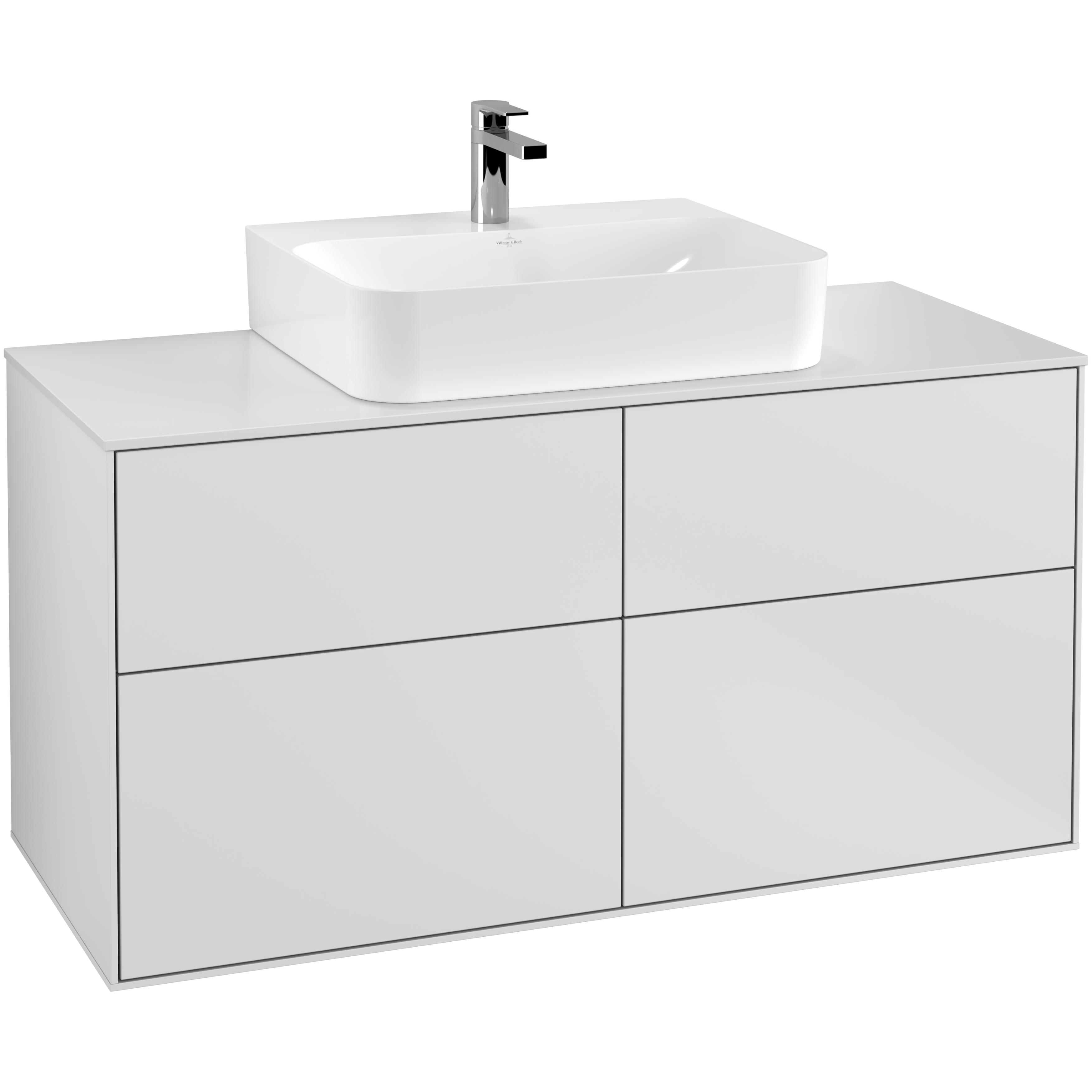 Tvättställsskåp Villeroy & Boch Finion med 4 Lådor och Bänkskiva för Centrerat Tvättställ