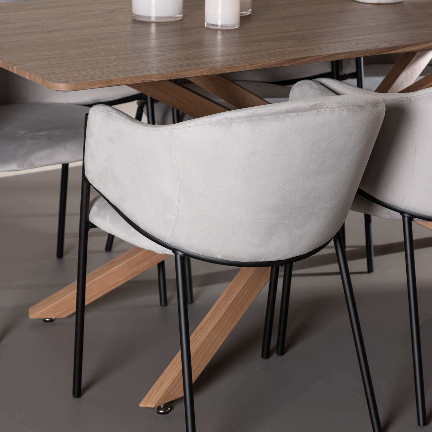 Spisegruppe Venture Home Piazza 180 med 6 stk Evelina Stoler