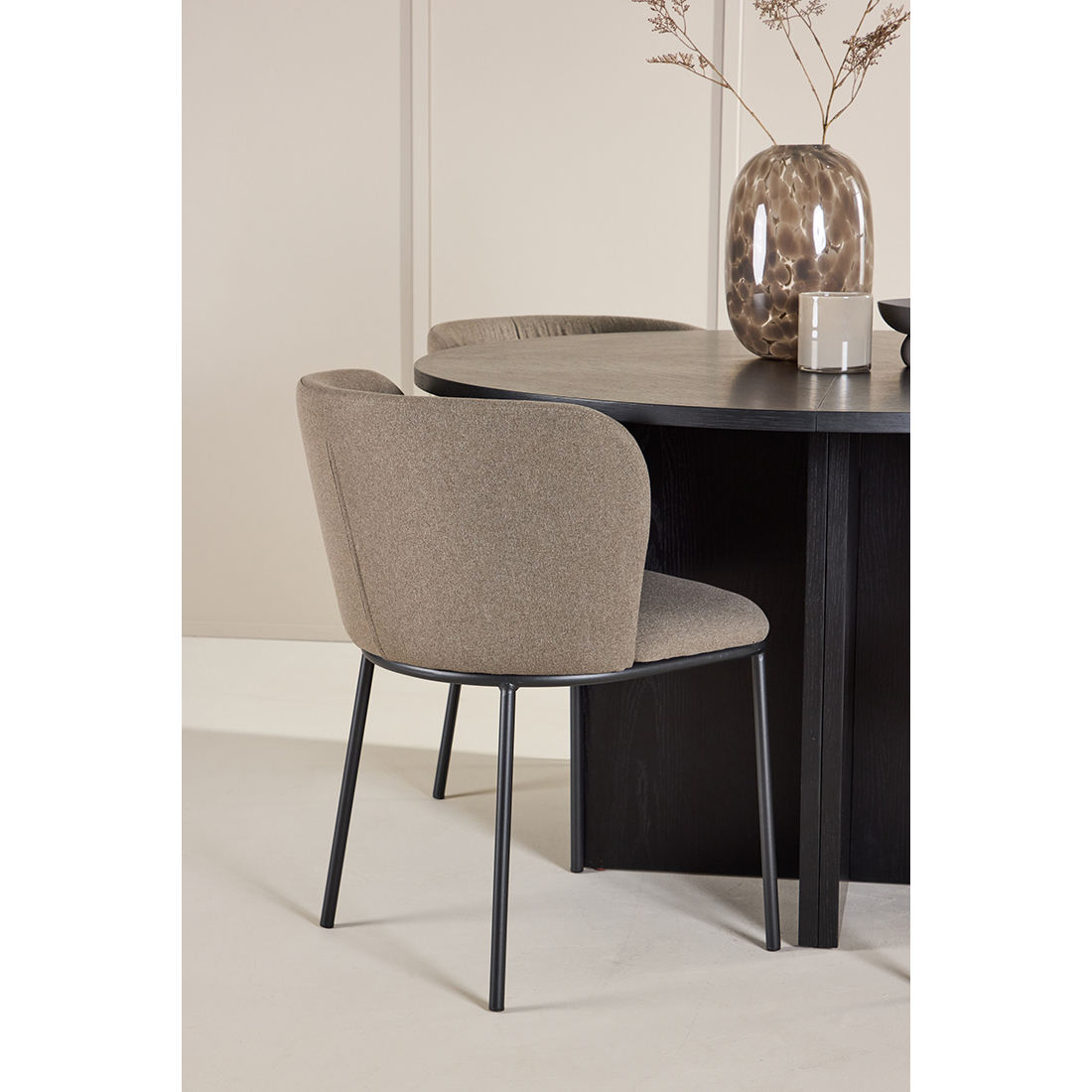 Spisegruppe Venture Home Strada Ø120 cm med 4st Edina Spisestoler