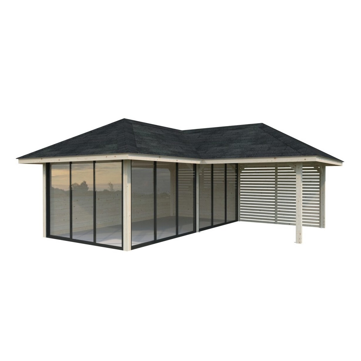 Hagestue Palmako Bianca 24,9 m2 Sett 214 Slide