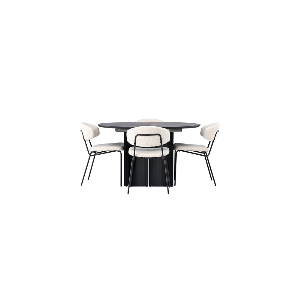 Spisegruppe Venture Home Matilda med 4 Chico Stoler