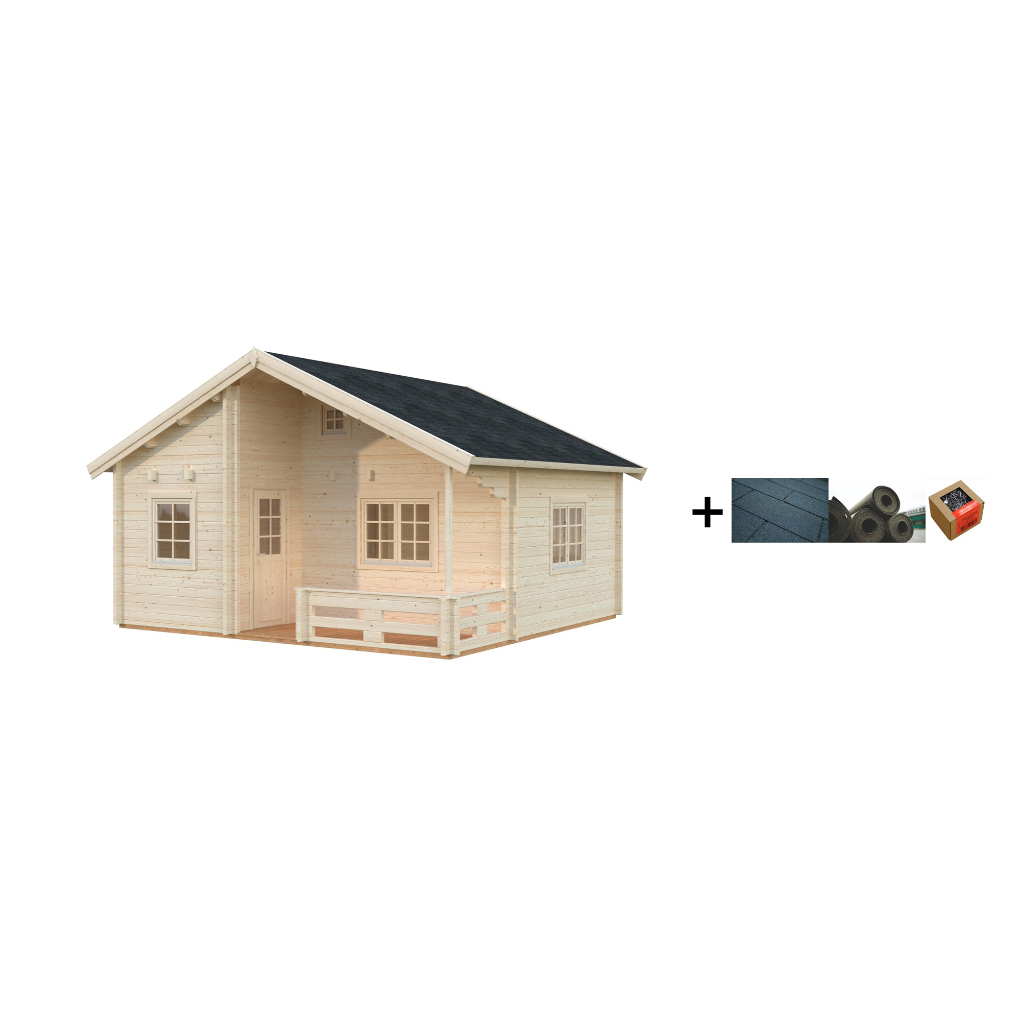 Hytte Palmako Emily 40,1+5,2 m2 med Shingel, Papp og Spiker