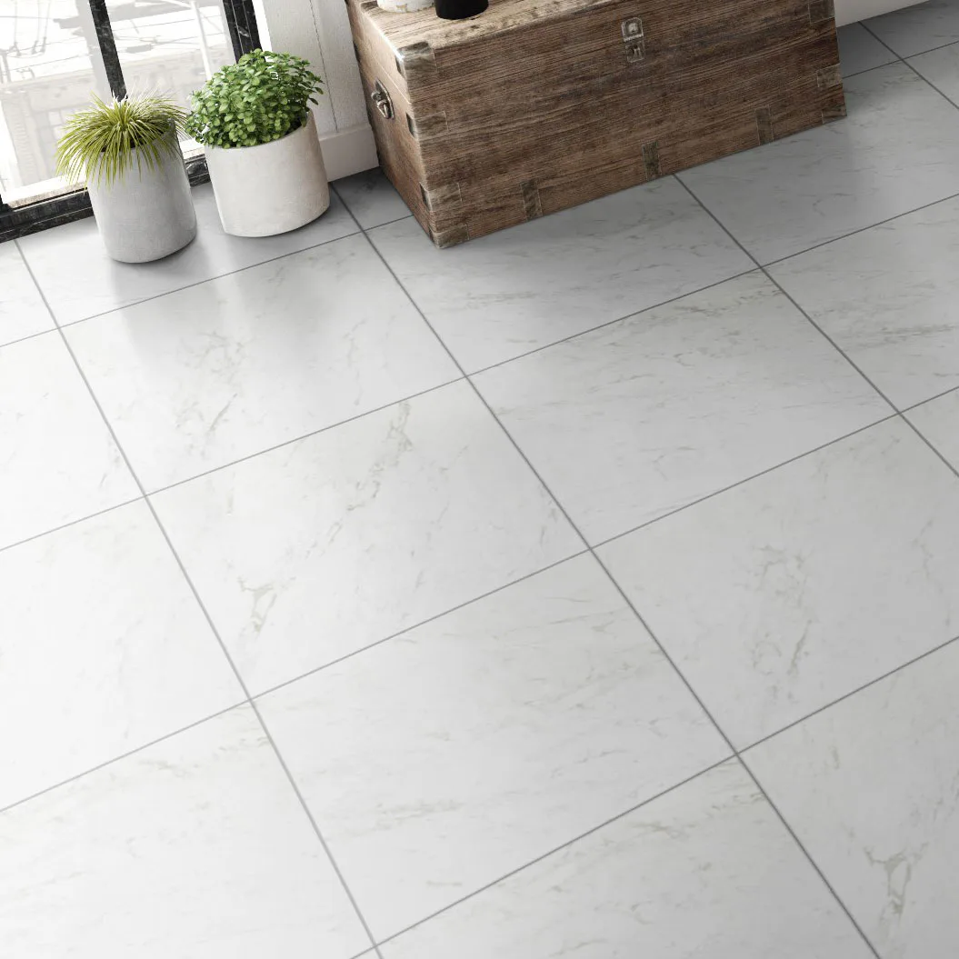 Klinker Coem Ceramiche Marmor B. Carrara SemiPolert Hvit 60x60 cm