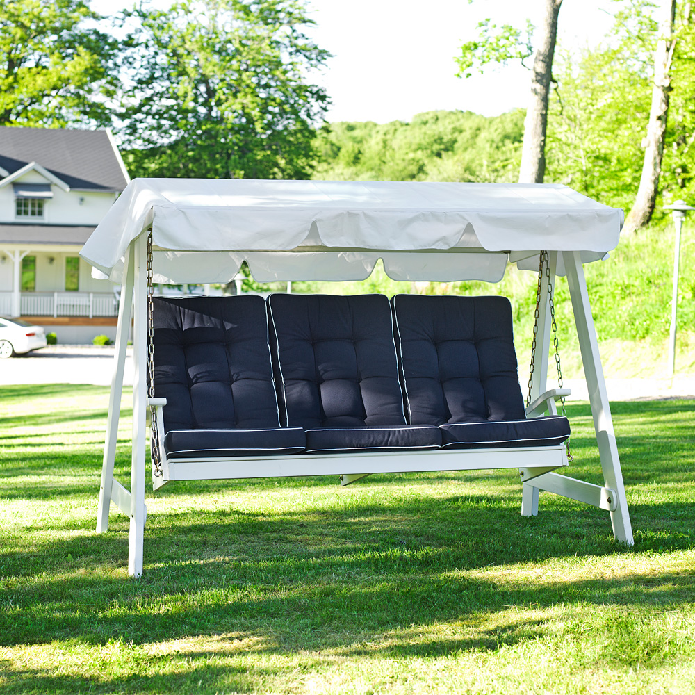 Dalom hammock vitlaserad furu Hvit