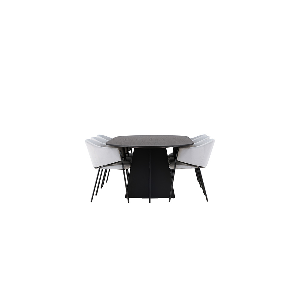 Spisegruppe Venture Home Bootcut med 6 stk Evelina Stoler