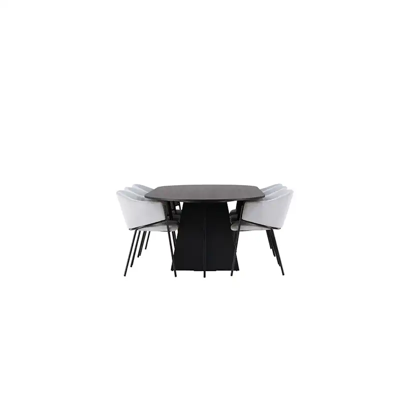 Spisegruppe Venture Home Bootcut med 6 stk Evelina Stoler