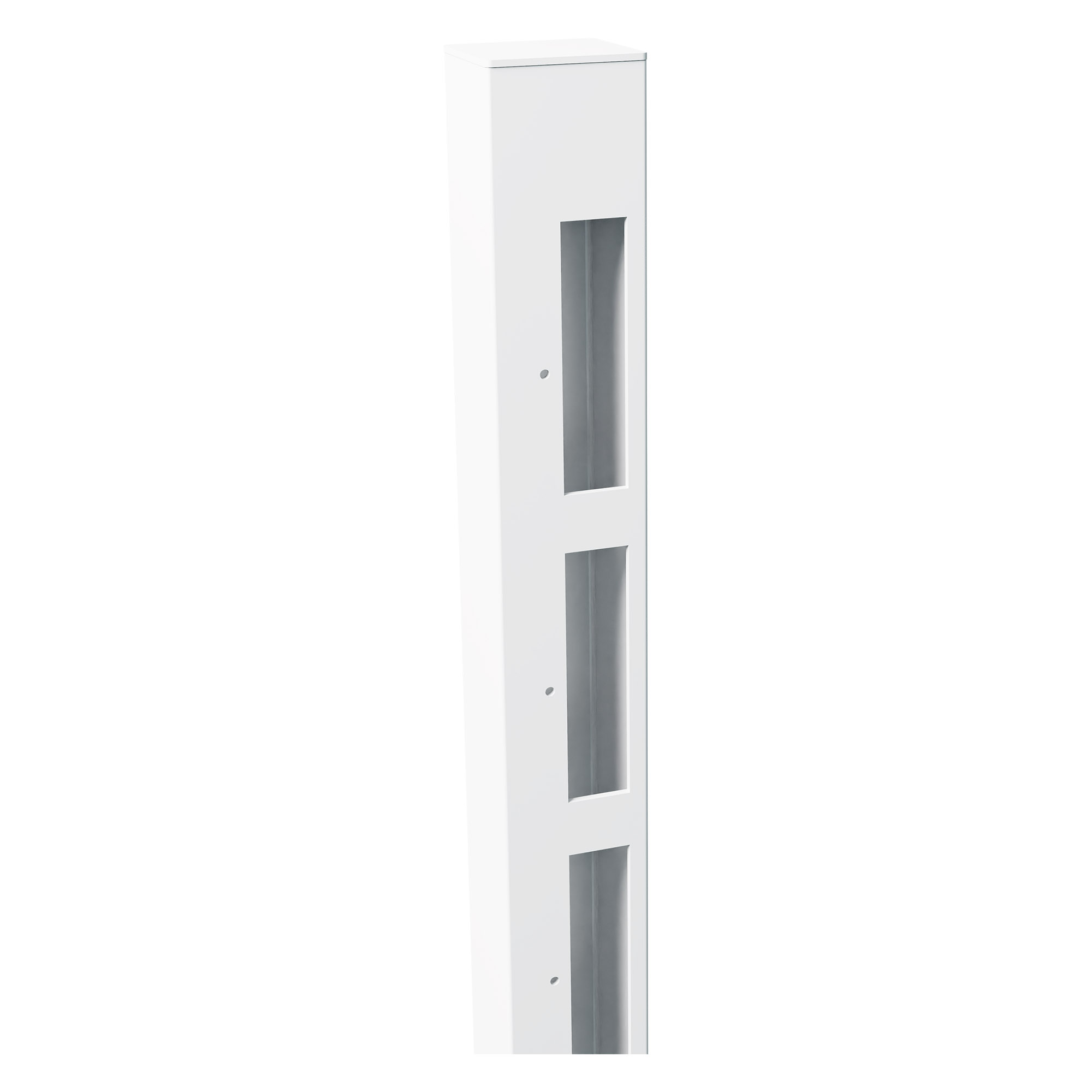 Staketstolpe Vidöstern 1040mm Ändstolpe Höger VIT Høyde: 1040 mm, Hvit, Høyre