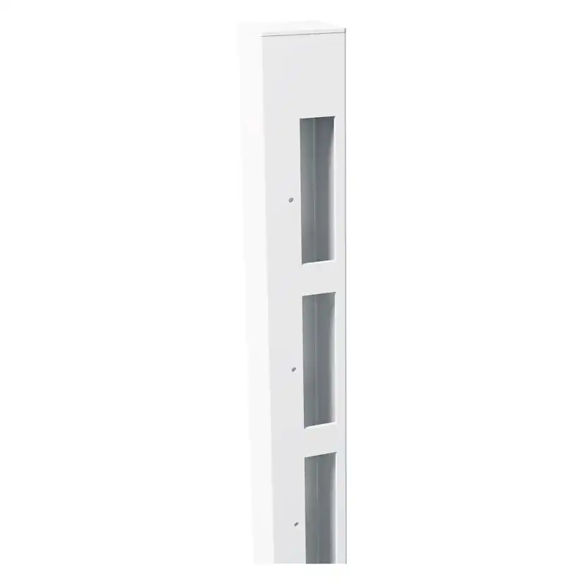 Staketstolpe Vidöstern 1040mm Ändstolpe Höger VIT Høyde: 1040 mm, Hvit, Høyre