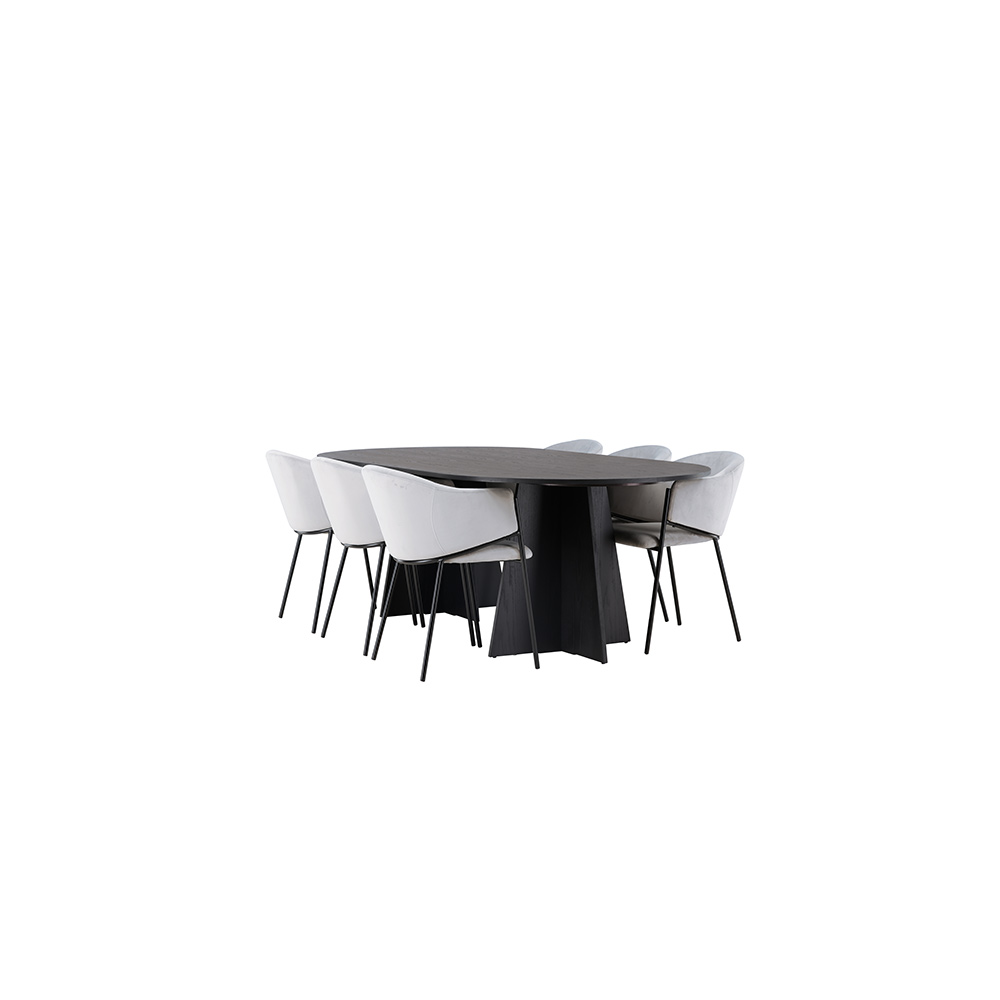 Spisegruppe Venture Home Bootcut med 6 stk Evelina Stoler