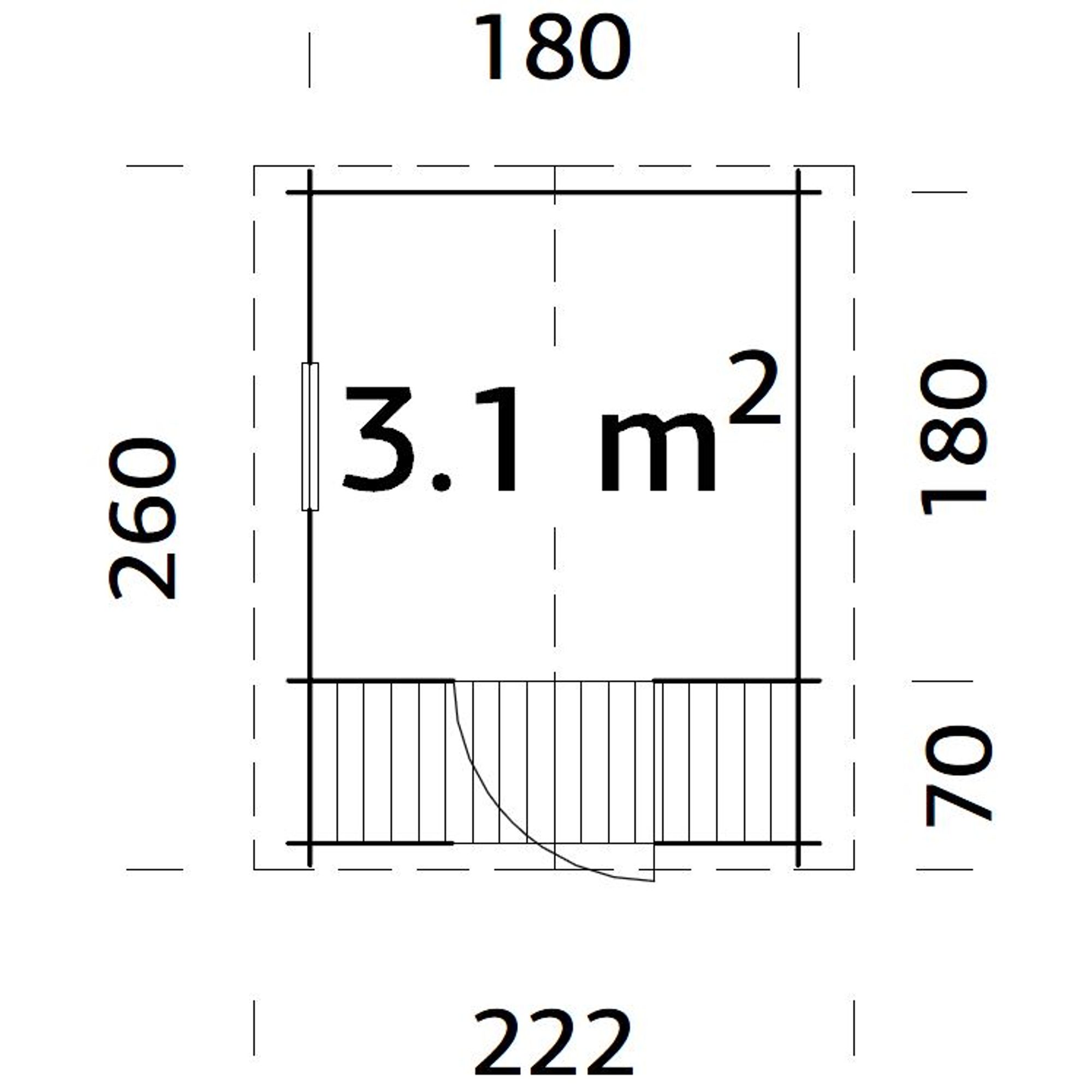 Lekehus Palmako Stina 3,1 m2 + Terrasse 1,26 m2
