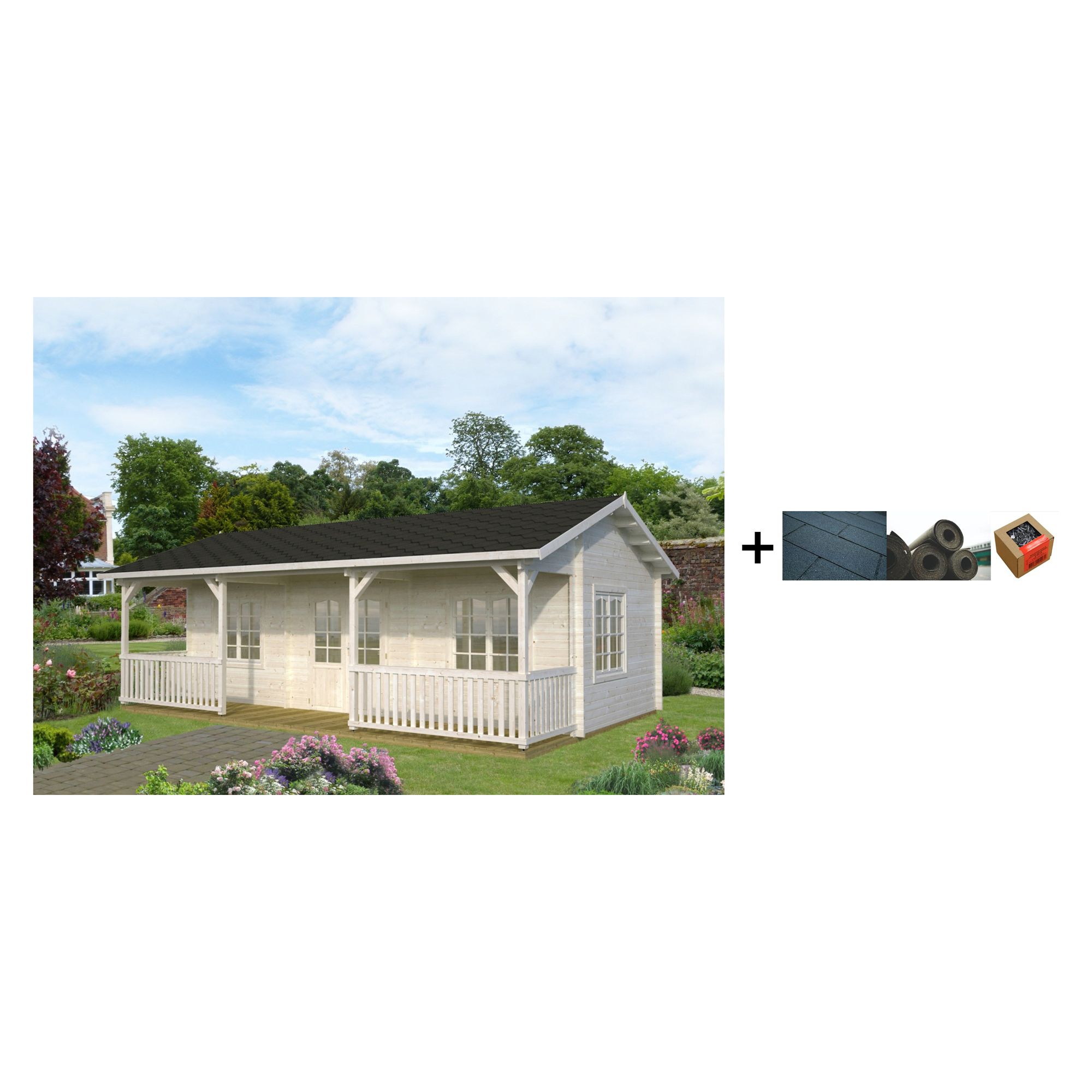 Hytte Palmako Sandra 38,6 m2 med Shingel, Papp og Spiker