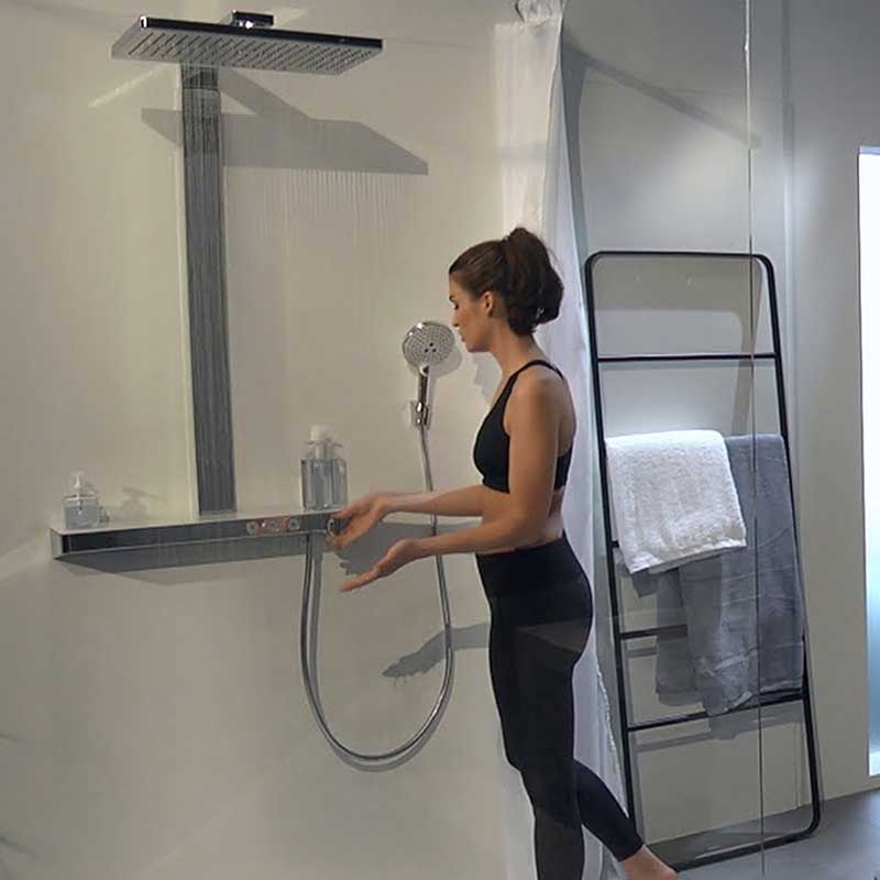 Takdusjsett Hansgrohe Rainmaker Select 460 3jet Showerpipe med 4 Funksjoner
