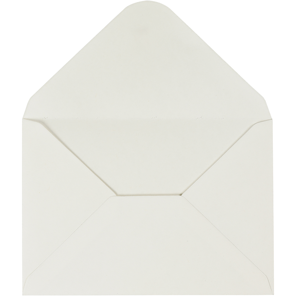 Kuvert, råvit, kuvertstl. 11,5x16 cm, 110 g, 10 st./ 1 förp. RåHvit