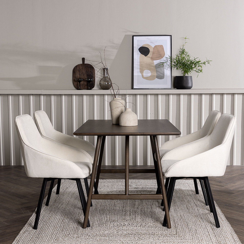 Spisegruppe Venture Home Kaseidon med 4 stk Rosie Stoler
