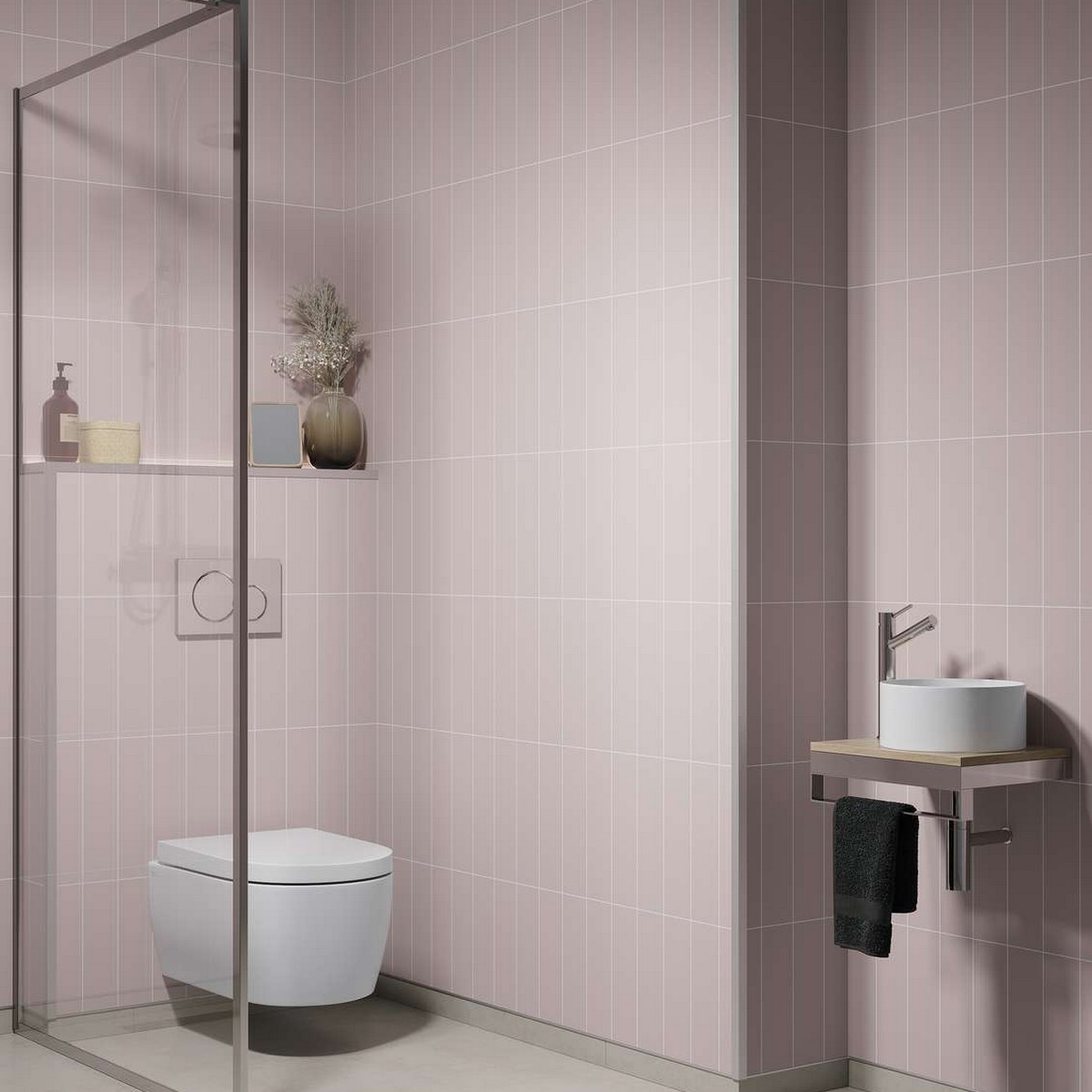 Baderomspanel Fibo 5218-M0830 Dusky Pink