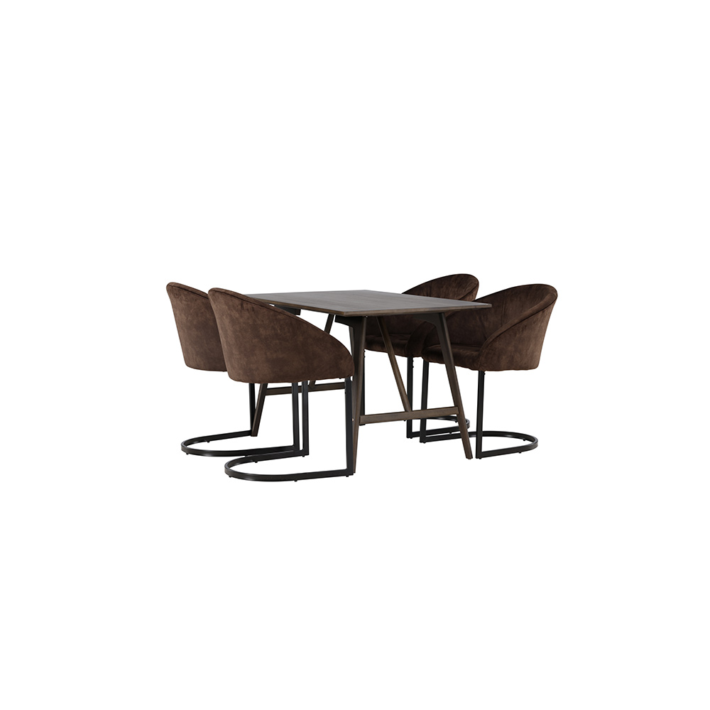 Spisegruppe Venture Home Kaseidon med 4 stk Evening Stoler