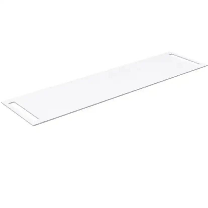 Benkeplate 180 HPL med håndkleholder begge sider, hvit matt Hvit Matt, LxB: 1800x460