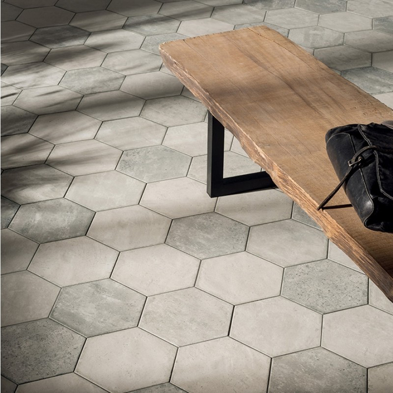 Klinker Marca Corona Bricklane Mix Hvit Hexagon 22x25 cm