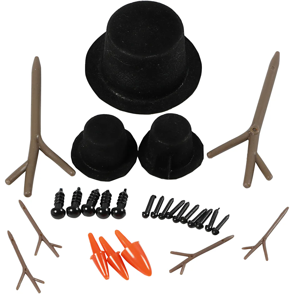 Tilbehør Creativ Company til Snømann Str 2,3-7 cm 3 Sett/1 Pk