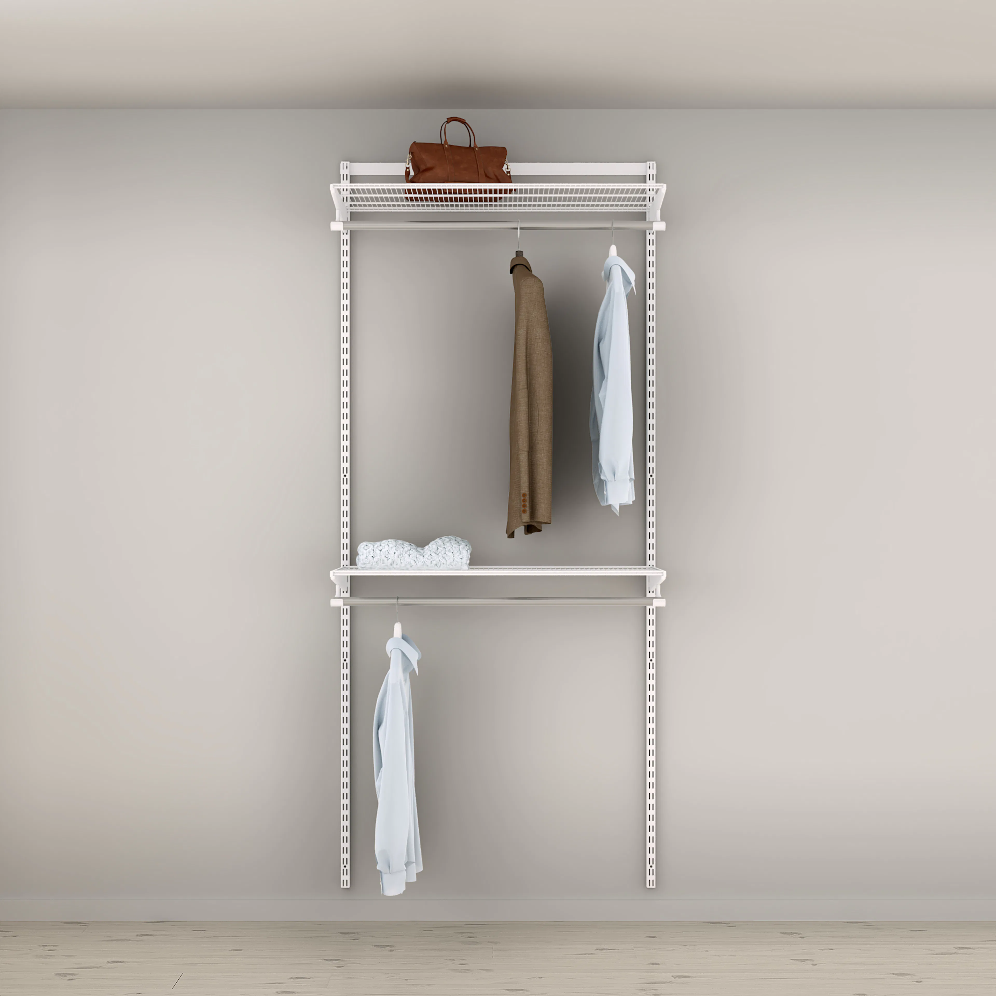 Innredningsløsning Elfa Garderobe Nr 3 Hvit B: 936 mm