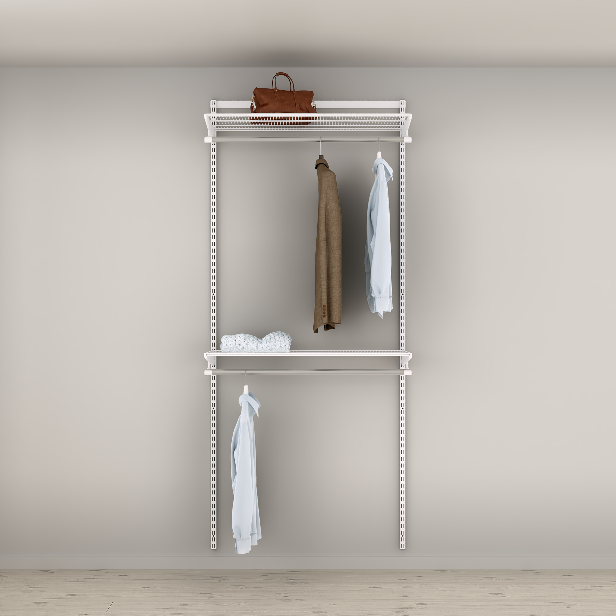 Innredningsløsning Elfa Garderobe Nr 3 Hvit B: 936 mm