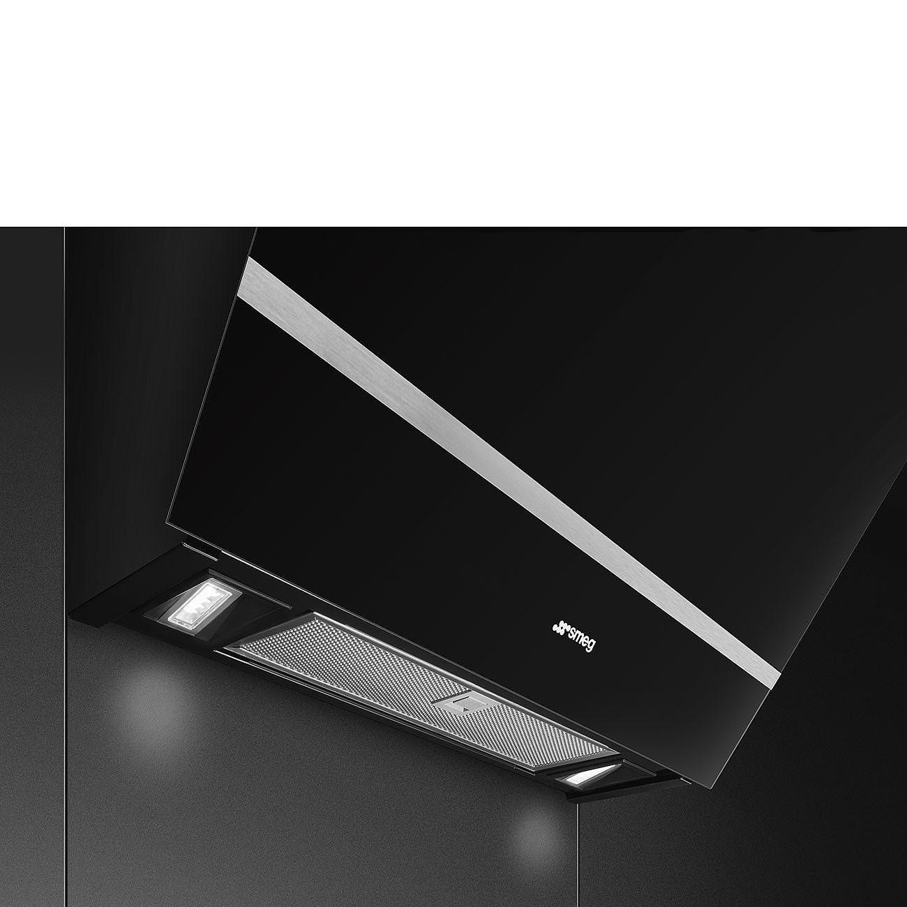 Smeg Väggmonterad Köksfläkt Universal KV26N Sort, 60 cm