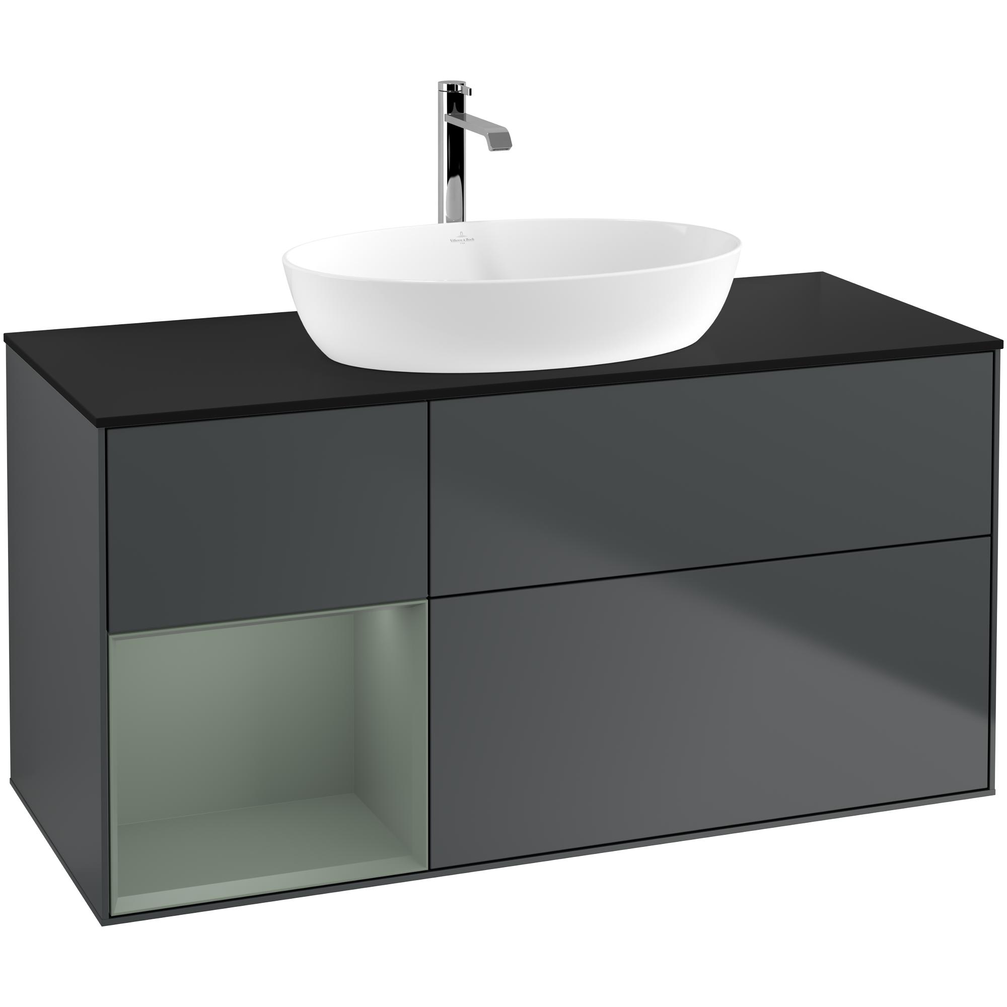 Tv&auml;ttst&auml;llssk&aring;p Villeroy & Boch Finion med 3 L&aring;dor Hylla och B&auml;nkskiva f&ouml;r Frist&aring;ende Tv&auml;ttst&auml;ll fr&aring;n Artis & Collaro