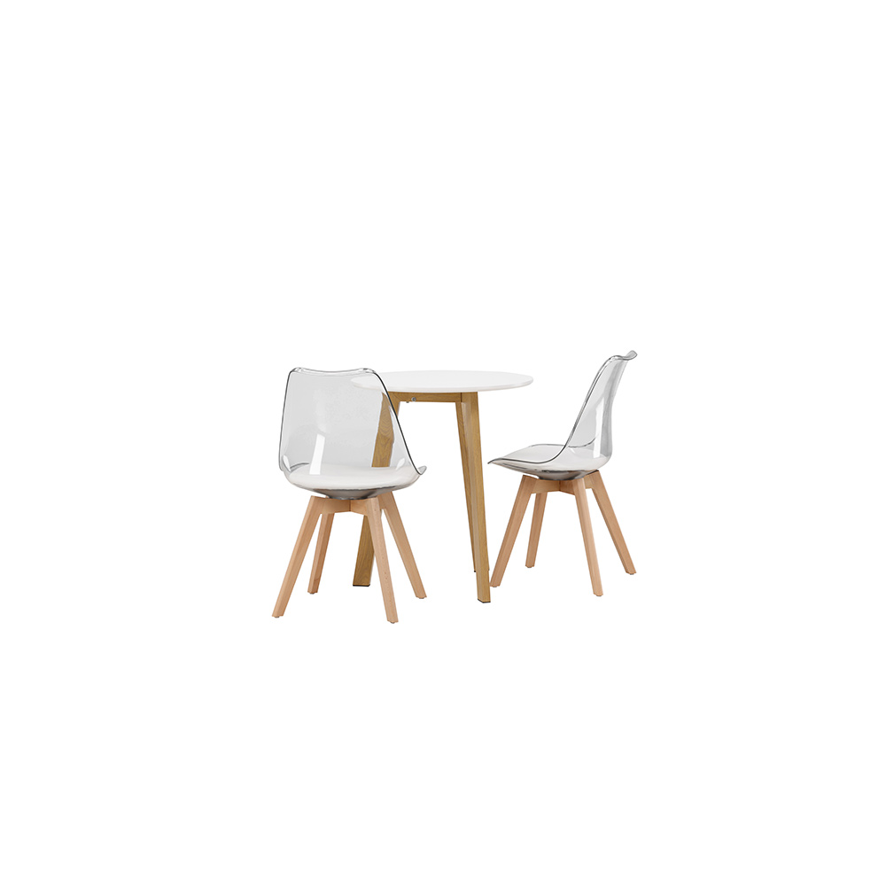 Spisegruppe Venture Home Leonora Ø65 cm med 2 stk Edvin Stoler