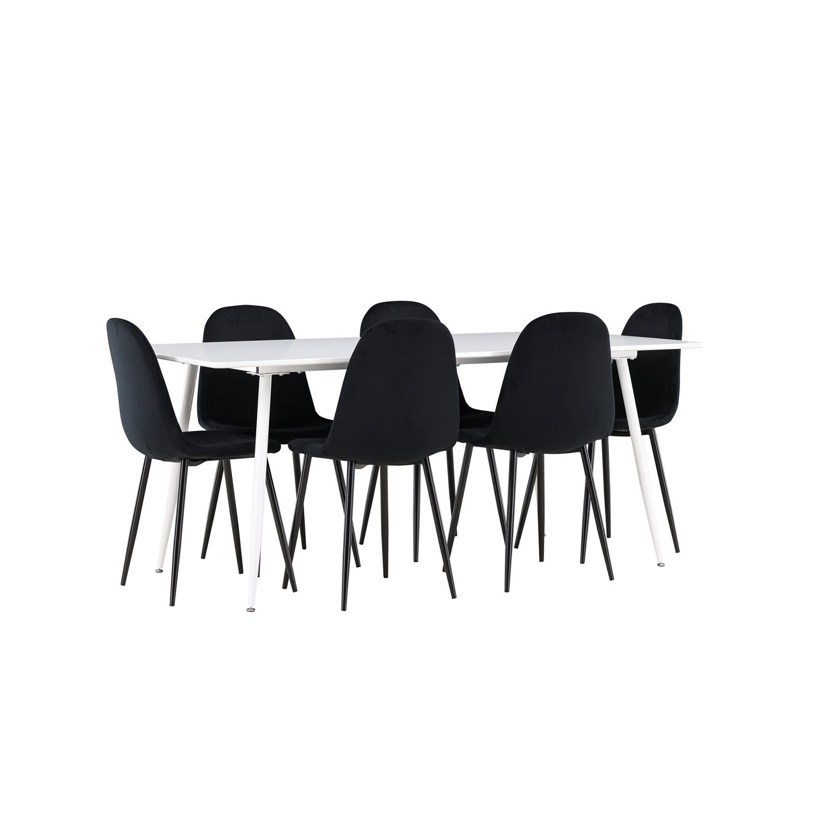 Spisegruppe Venture Home Silar 180 med 6 stk Polar Stoler Fløyel
