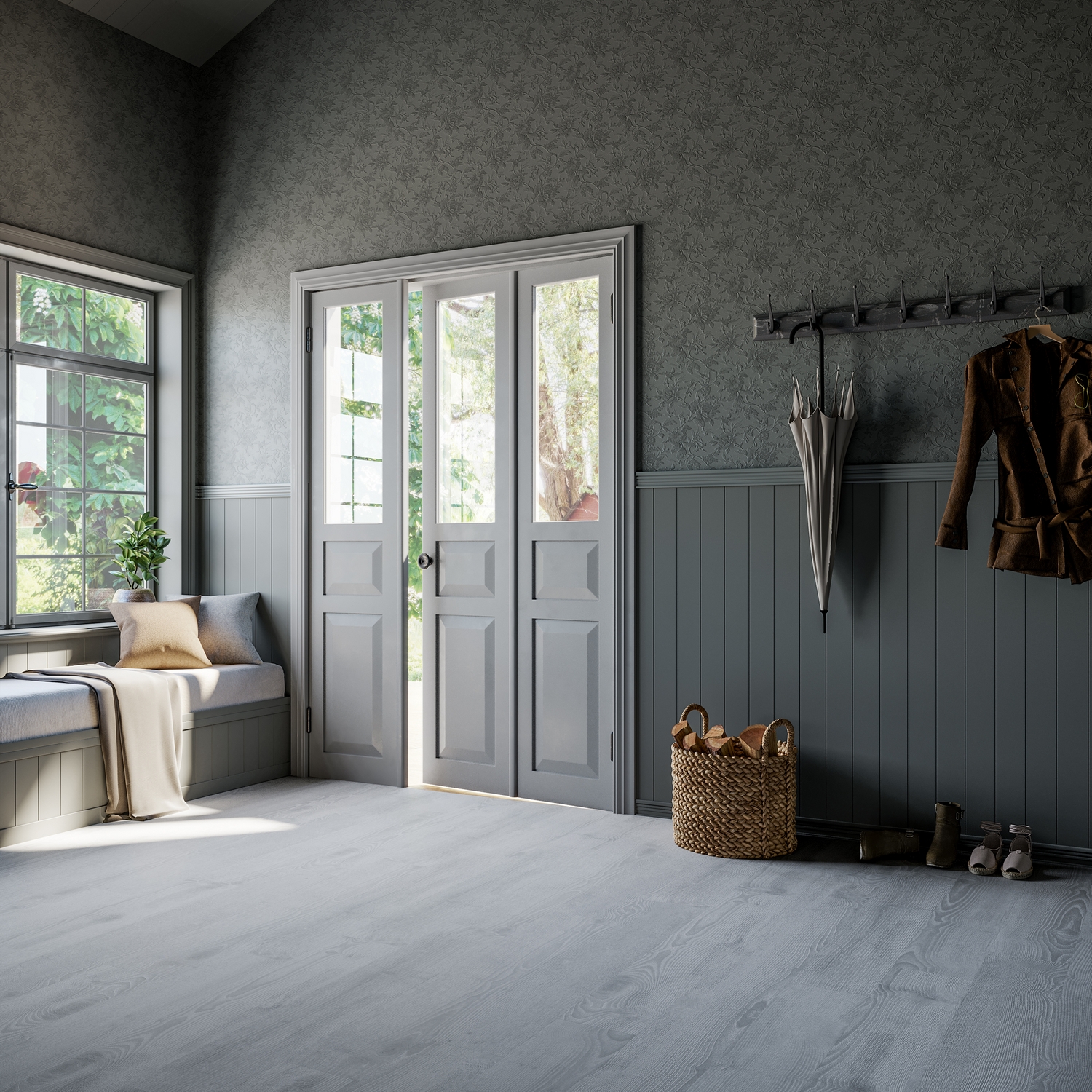 Vinylgulv Tarkett iD Click Ultimate 55  Scandinavian Oak Medium Grey